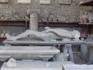 Cast of body from Pompei ruins